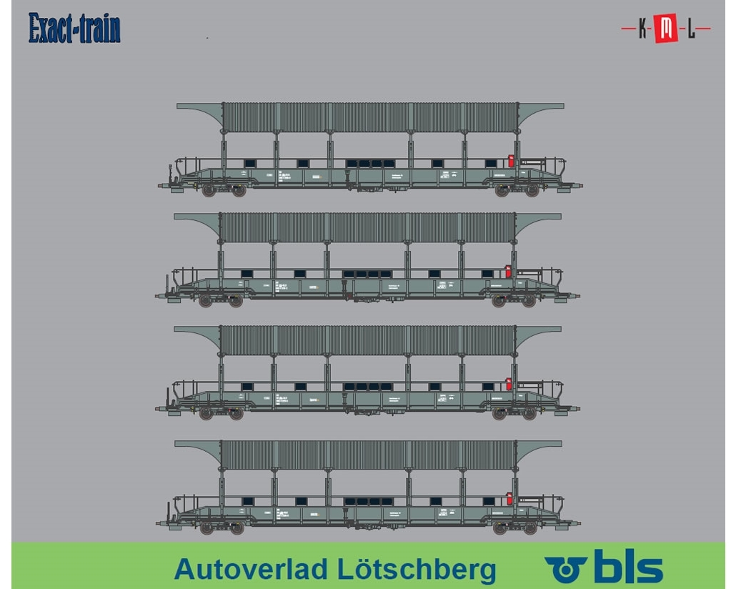 BLS AUTOVERLADEZUG DC, 4X VERLADEWAGEN