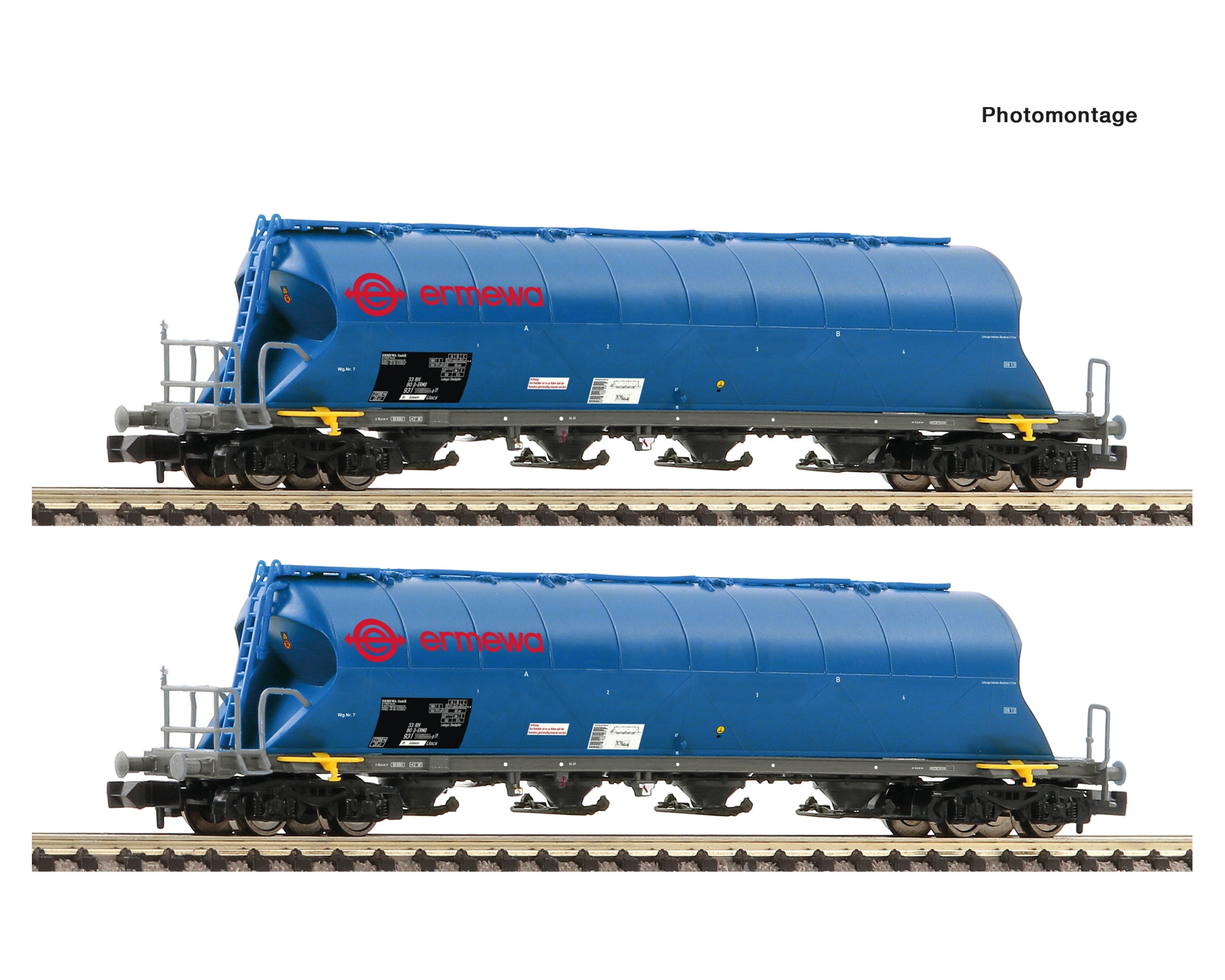 Fleischmann 849007 - 2 SILOWAGENS ERMEWA