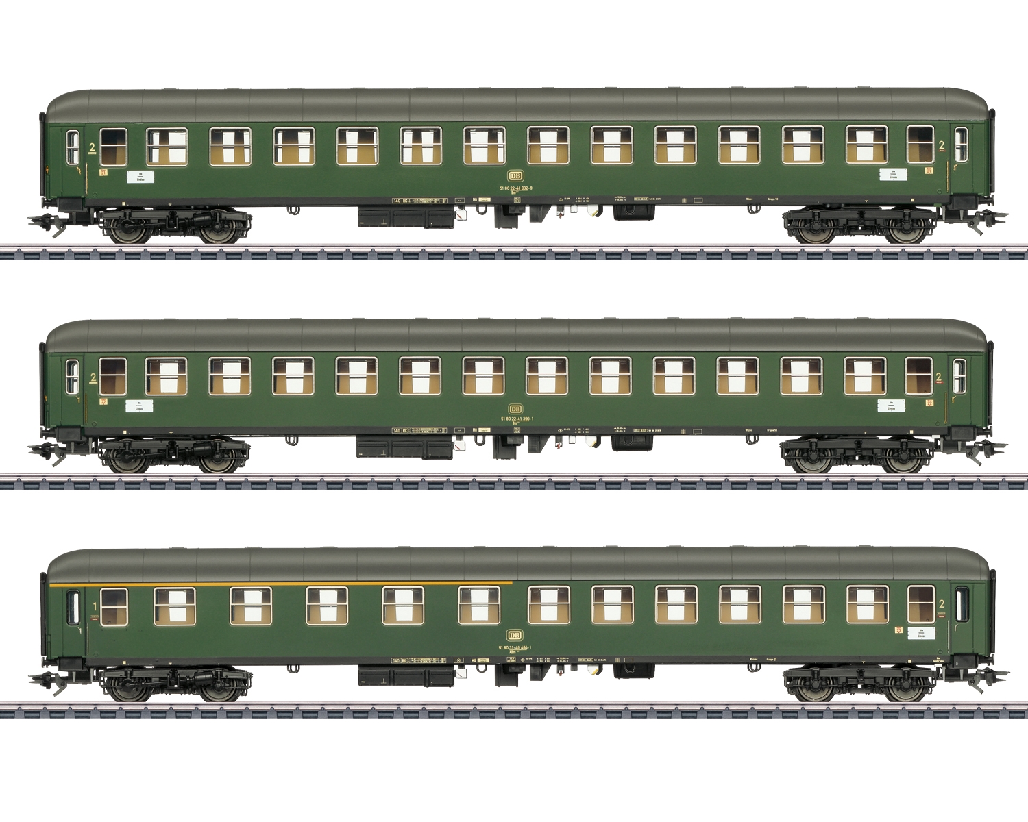 Märklin 43936 - SET VAN 3 RIJTUIGEN BIJ POSTRIJTUIGEN DB EP. IV