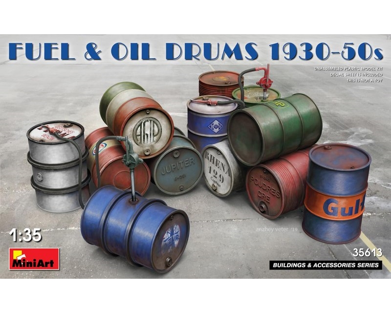 FUEL & OIL DRUMS 1930-50S