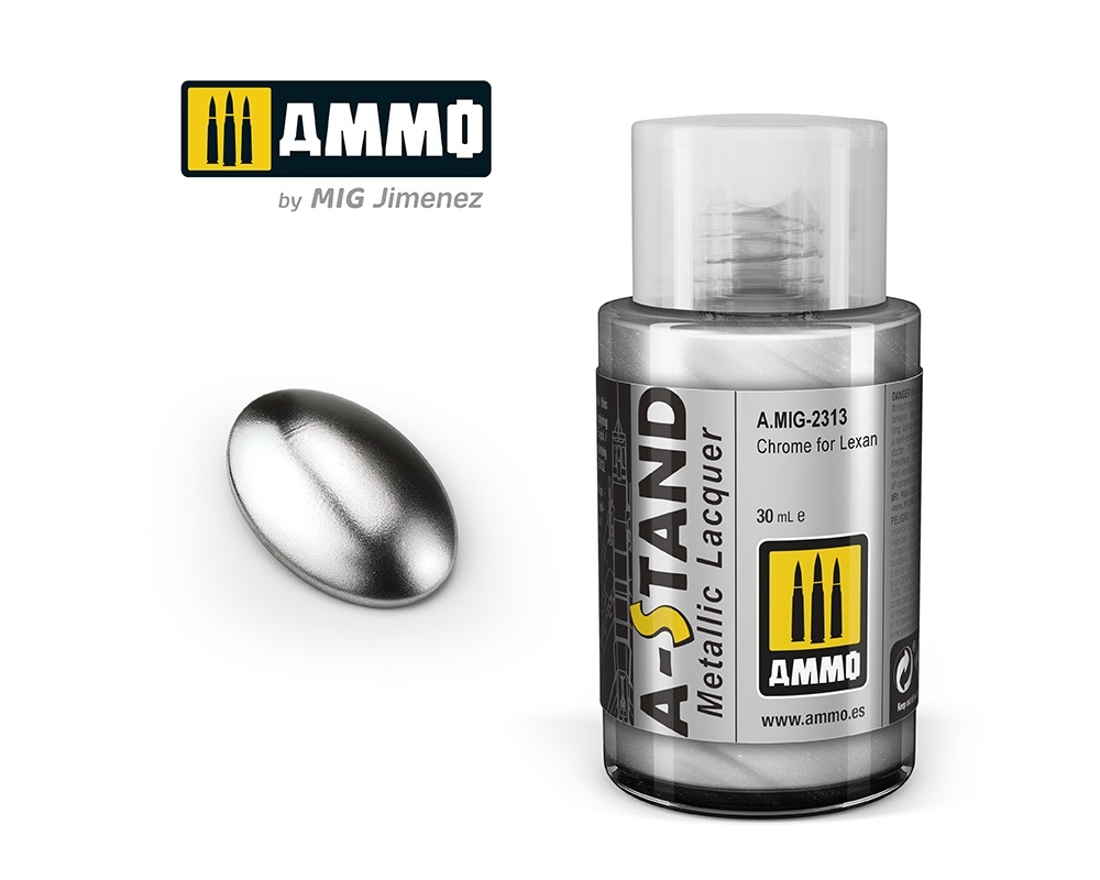 AMMO A-STAND CHROME FOR LEXAN 30ML JAR
