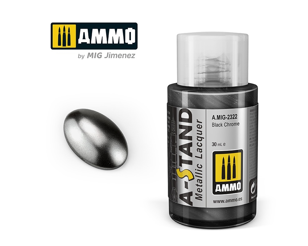 AMMO A-STAND BLACK CHROME 30ML JAR