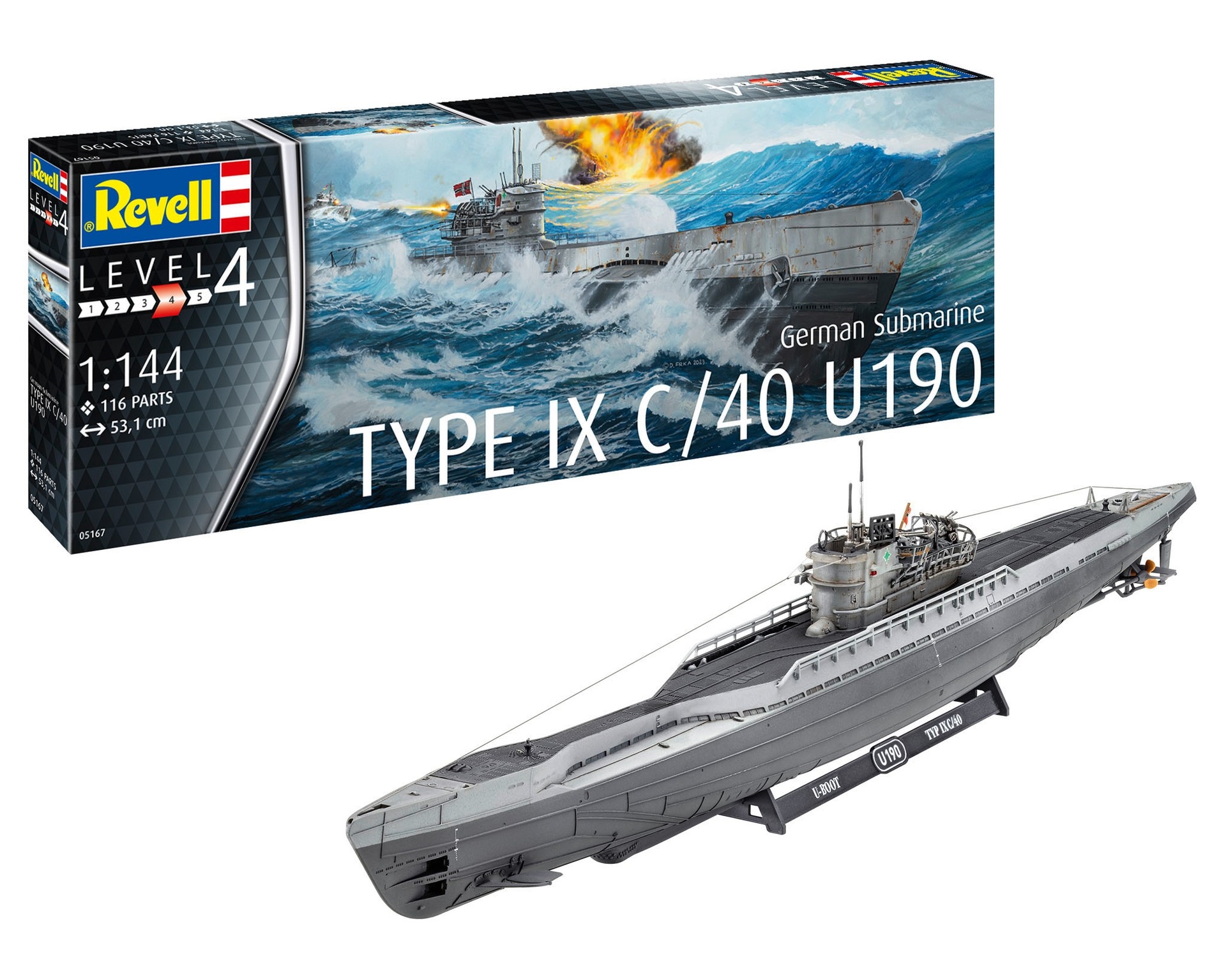 Revell 5167 - GERMAN SUBMARINE TYPE IX C/40 (U190)