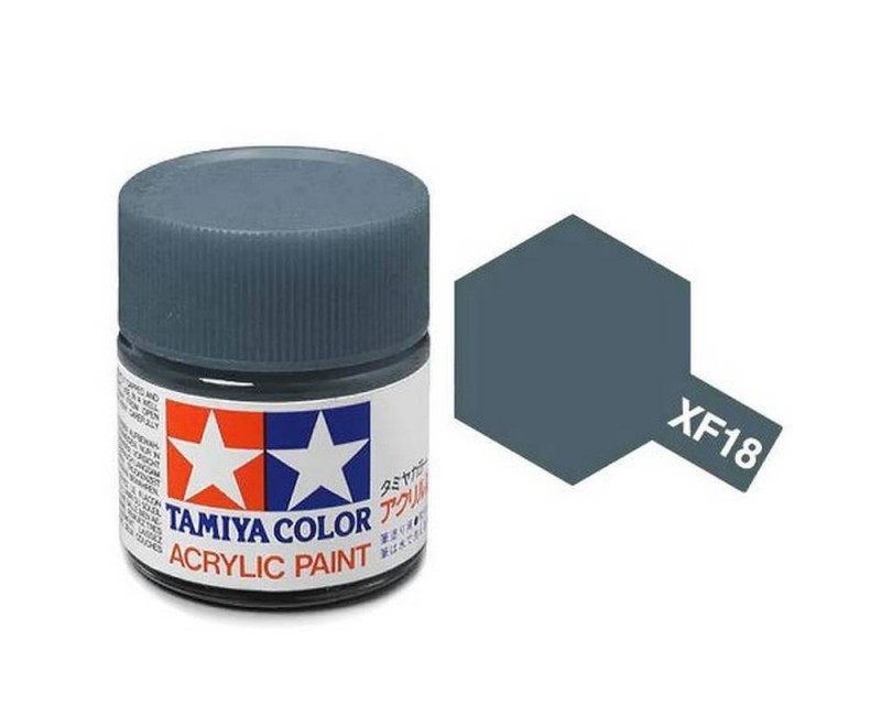 Tamiya 81318 - XF-18 MITTELBLAU MATT 23MLL GLAS